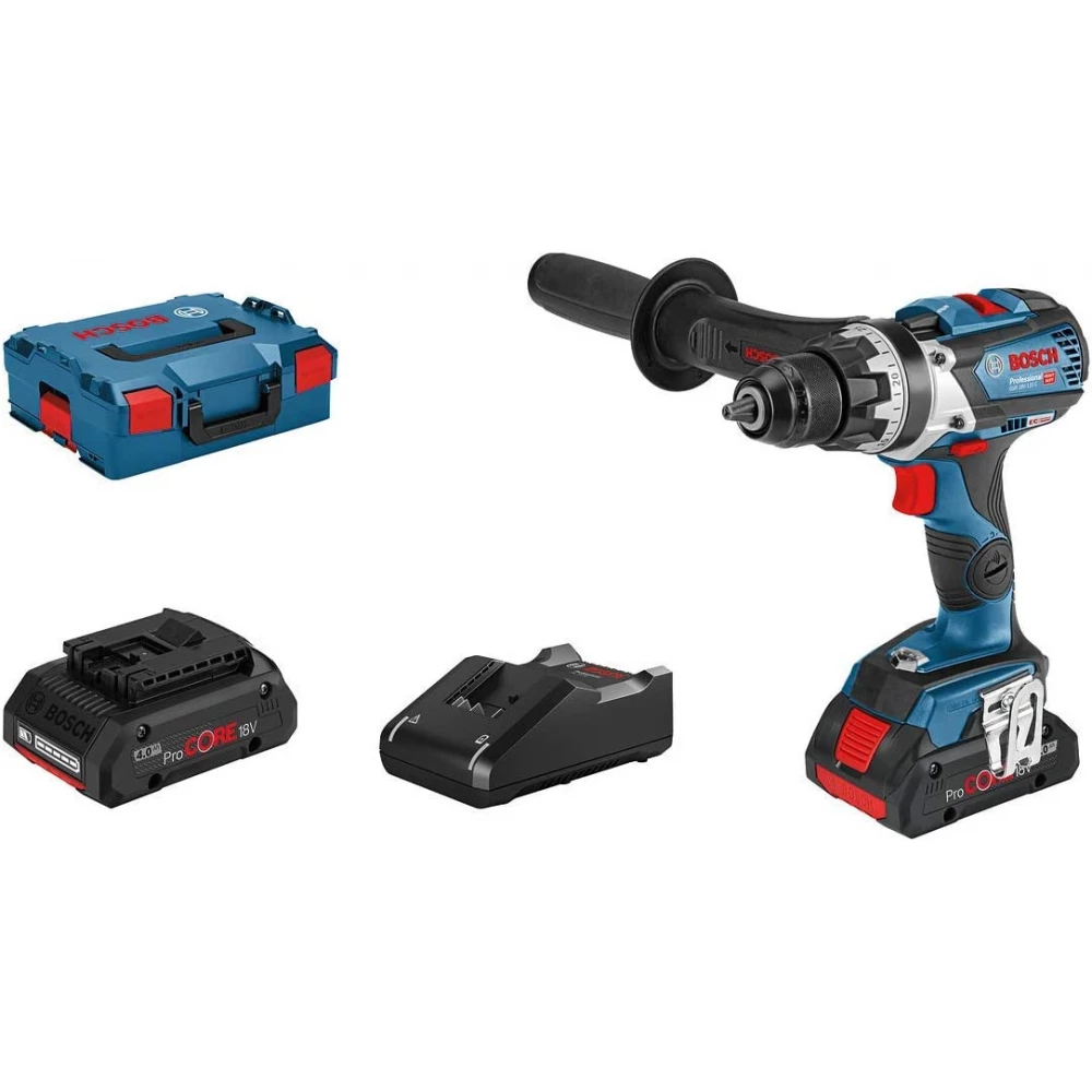 BOSCH GSR 18V-110 C Professional Akkus drill-screwdriver + L-BOXX + 2x ProCORE18V 4.0Ah akku