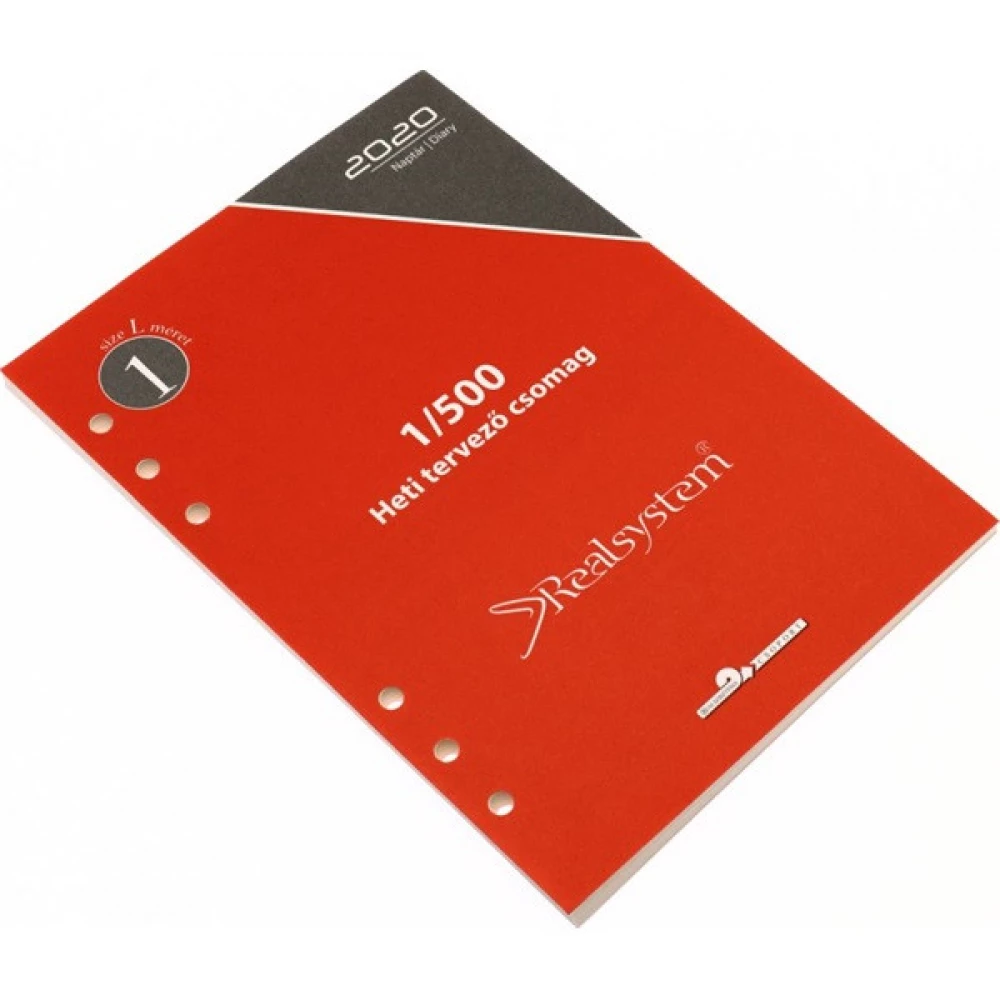 REALSYSTEM 1/500 years weekly beosztású ringed calendar accessory