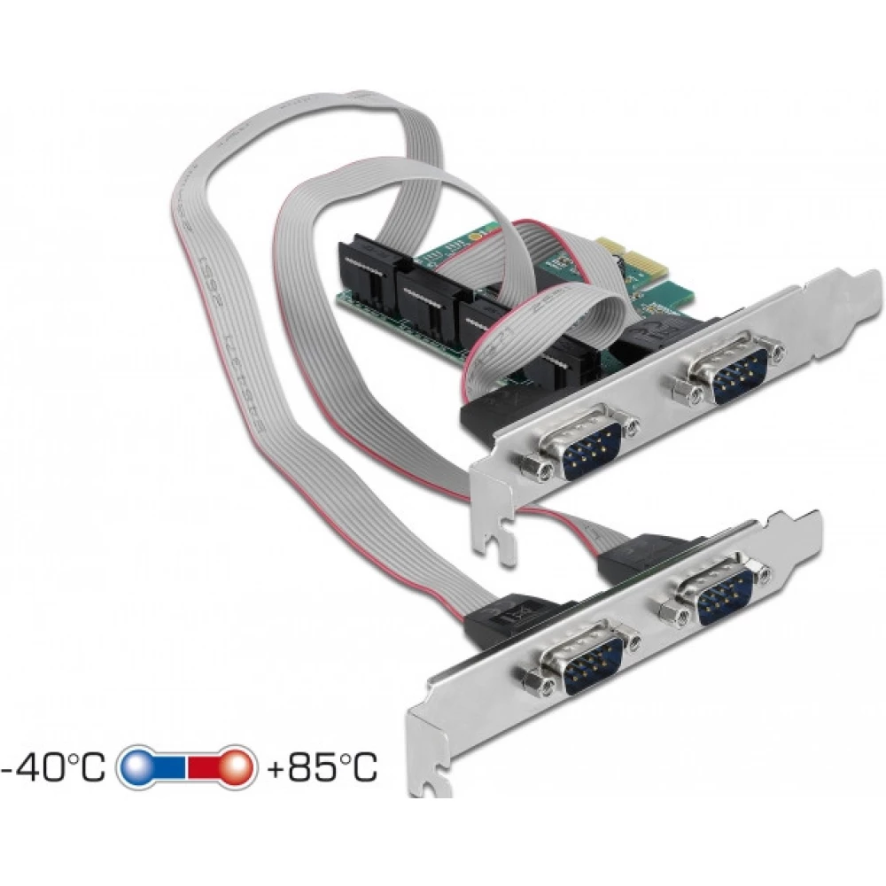 DELOCK PCI Express Karte - 4 x RS-232 serial Jack