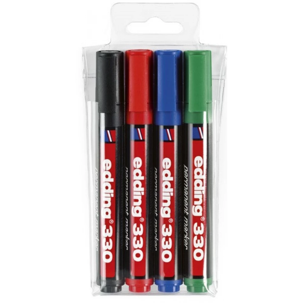 EDDING 330 4db-os vegyes színű permanent marker készlet