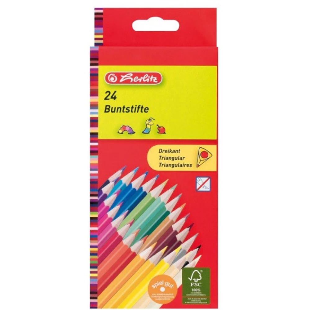 HERLITZ 10412039 Trio lakkozott 24db-os vegyes színű színes ceruza