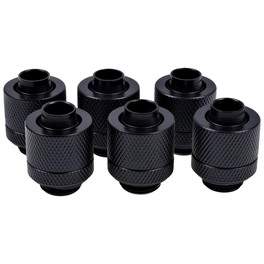 ALPHACOOL 17228 Eiszapfen 13/10mm compression fitting G1/4 - crno 6 komadni set
