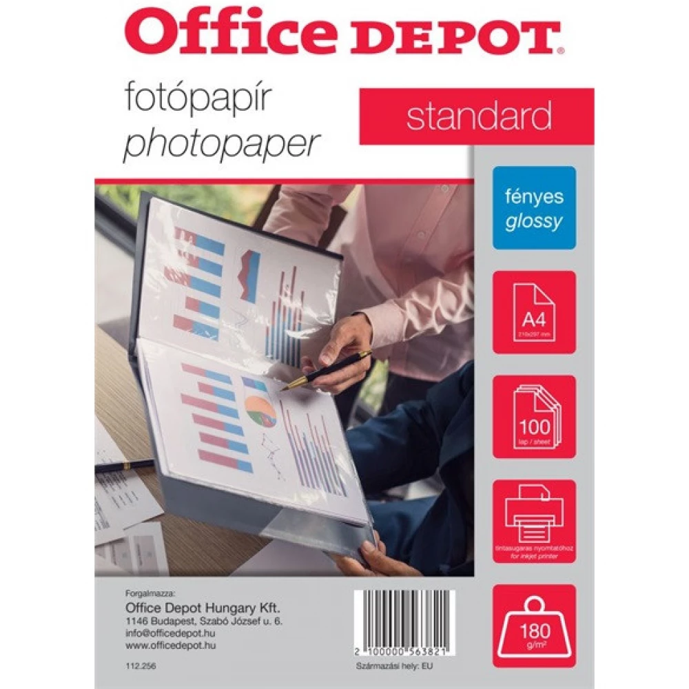 OFFICE DEPOT OD112256 Standard sjajno fotopapir 180g A4 (100 lap)
