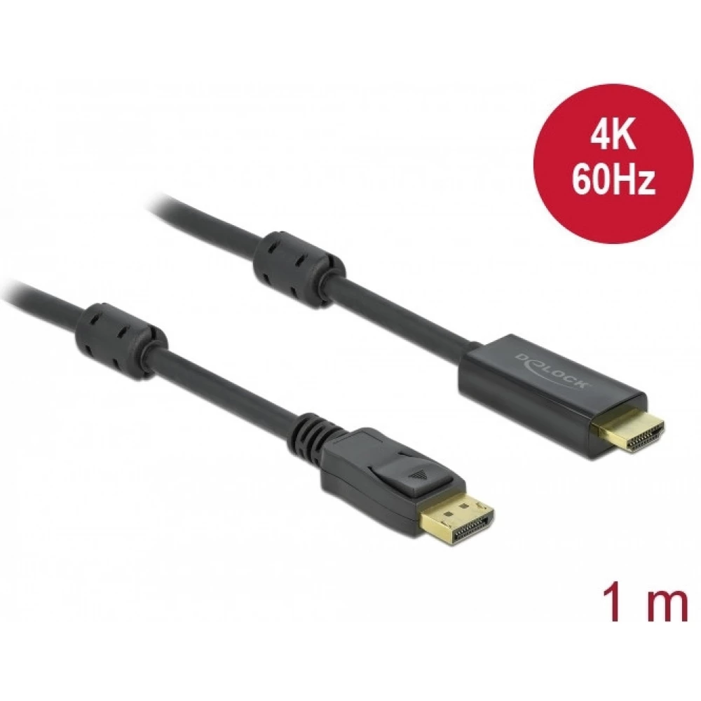 DELOCK DisplayPort 1.2/1.2a HDMI Converter Black 1m 85955