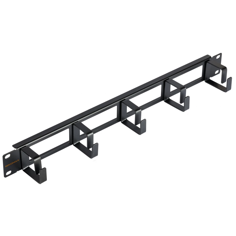 NIKOMAX NMC-OK800H-1U-BK-2 Cable management panel with metal rings