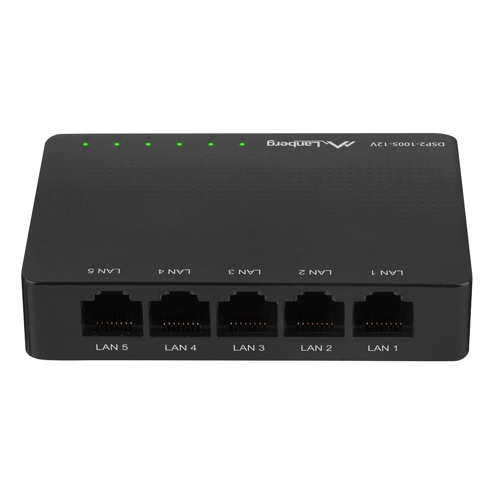 LANBERG DSP2-1005-12V 1Gbps Gigabit Ethernet Desktop Switch