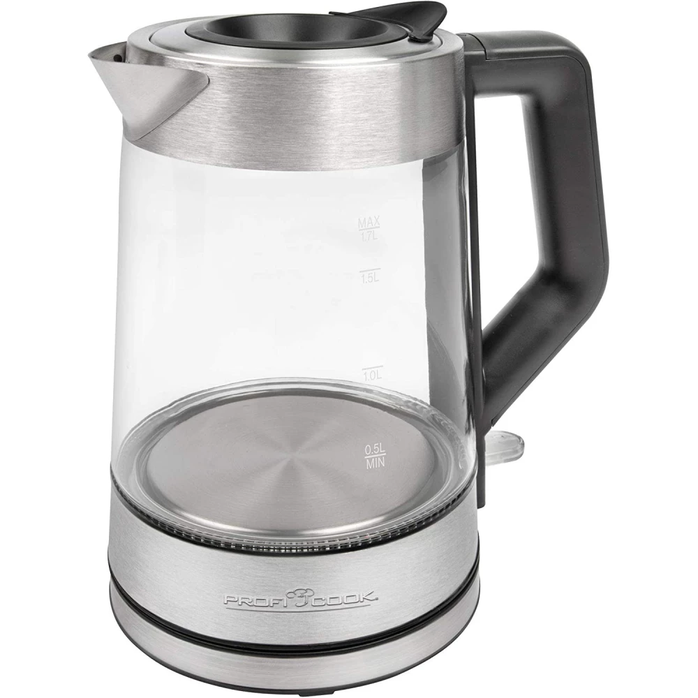 PROFICOOK PC-WKS 1190 G 1850-2200 W 1.7L Kettle silver / transparent