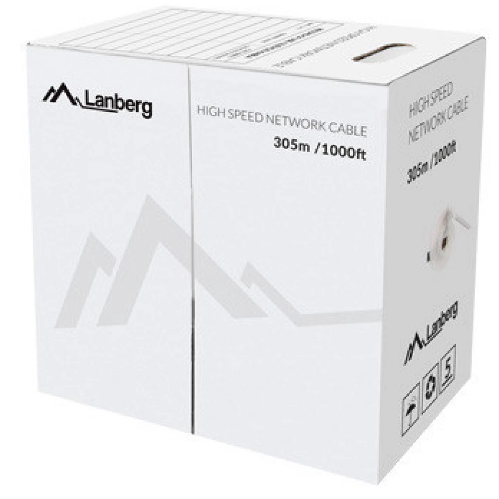 LANBERG Connector Gray 305m LCU6-12CU-0305-S