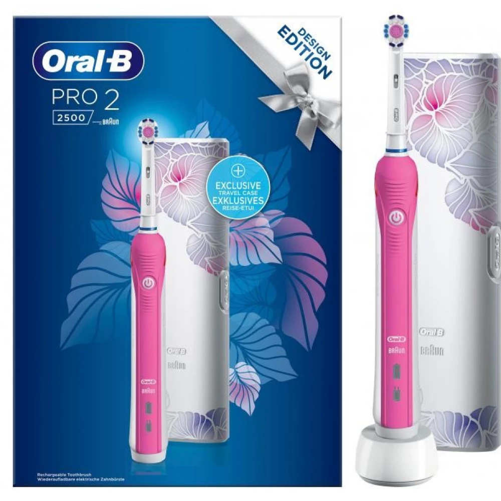 ORAL-B Pro 2 2500 Design Edition electric toothbrush pink