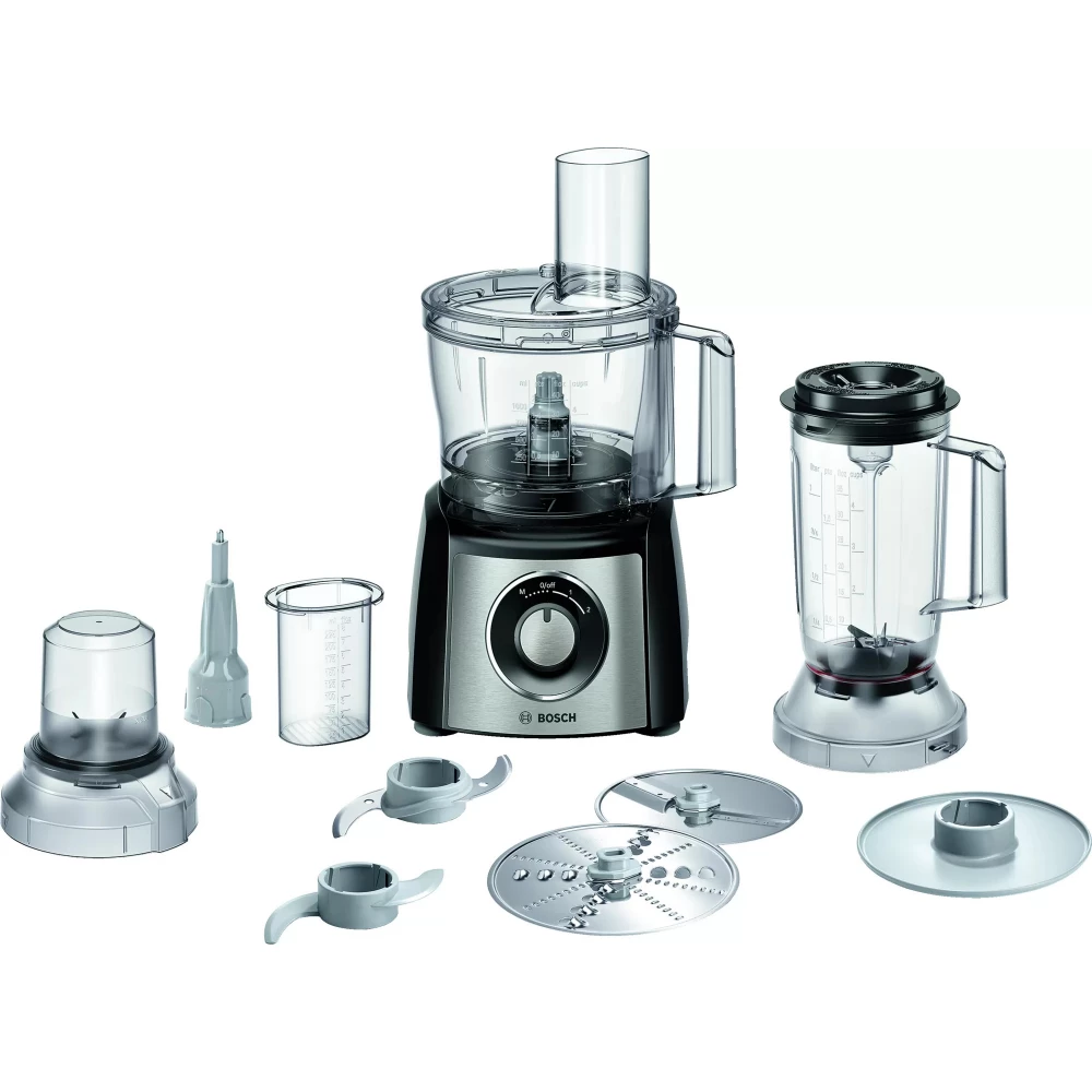 BOSCH MCM3PM386 MultiTalent 3 Plus konyhai robotgép 900 W fekete / szálcsiszolt rozsdamentes acél