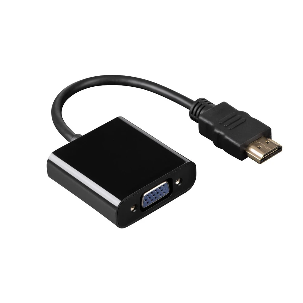 HAMA HDMI VGA/D-Sub + Jack Átalakító Fekete 10cm 200343