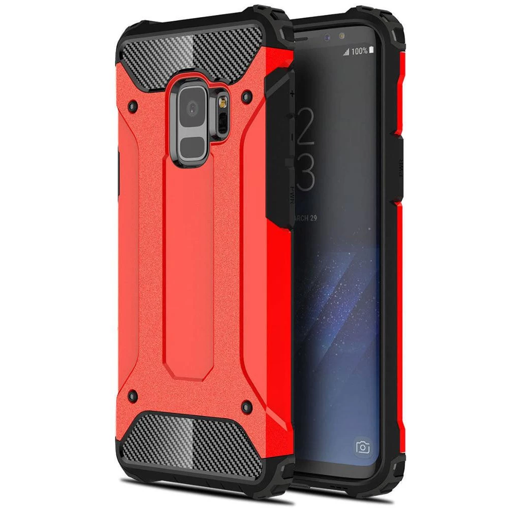 ZONE Defender metalik efekt plastika pozadina Huawei Honor V30/V30 Pro crvena