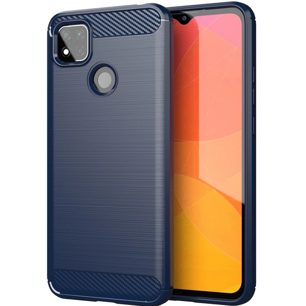 ZONE Silikon case četka karbonski pattern LG K52 tamno plavo