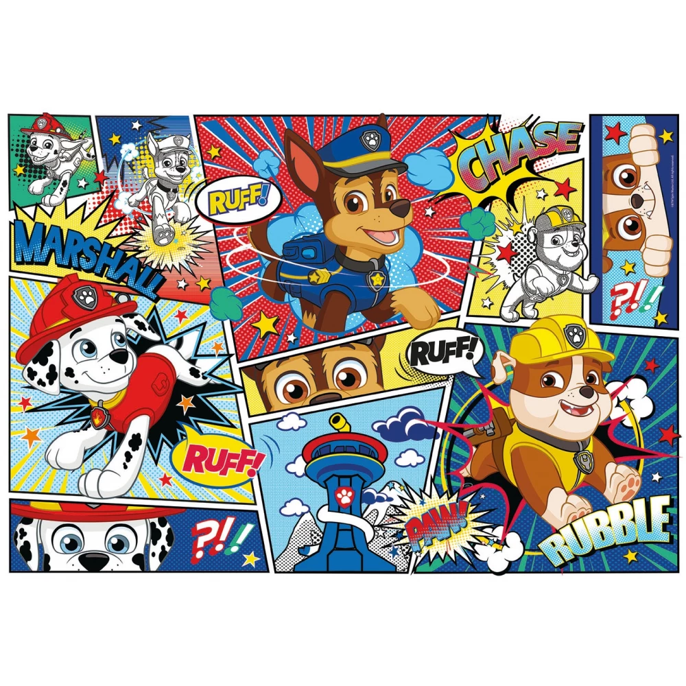 CLEMENTONI Puzzle game 104 pieces SuperColor Paw patrol - iPoncomp.com