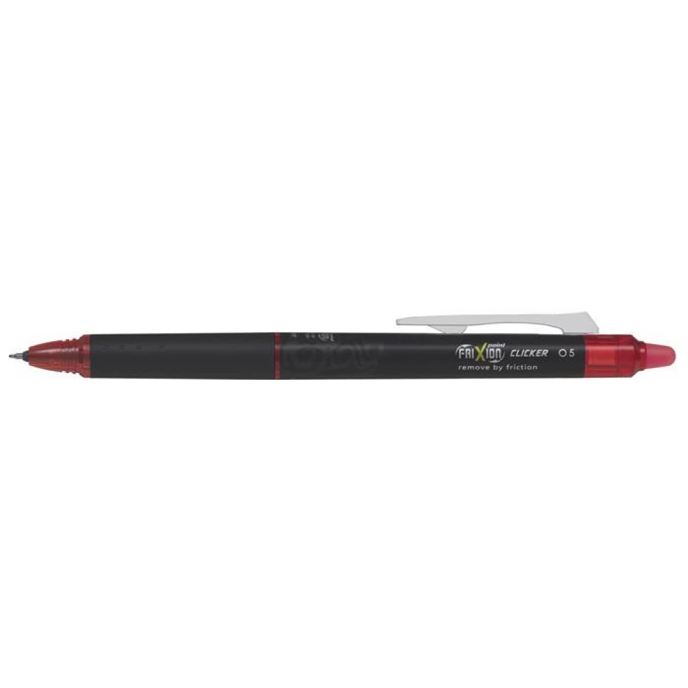 PILOT Frixion Point Clicker Rollertoll 0.25 mm Nadelspitz Druckknopf kann gelöscht werden rot