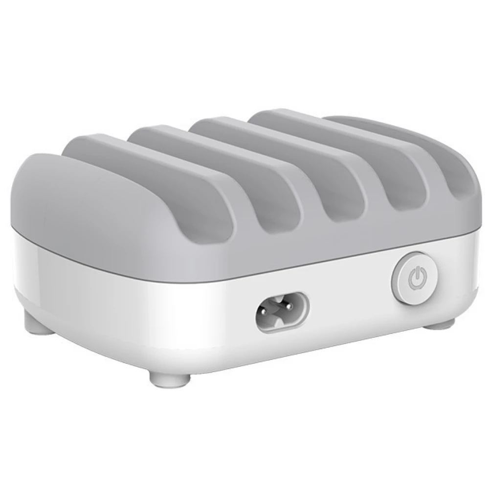 ORICO 5 Port USB Smart Charging Station with Phone and Tablet Stand white