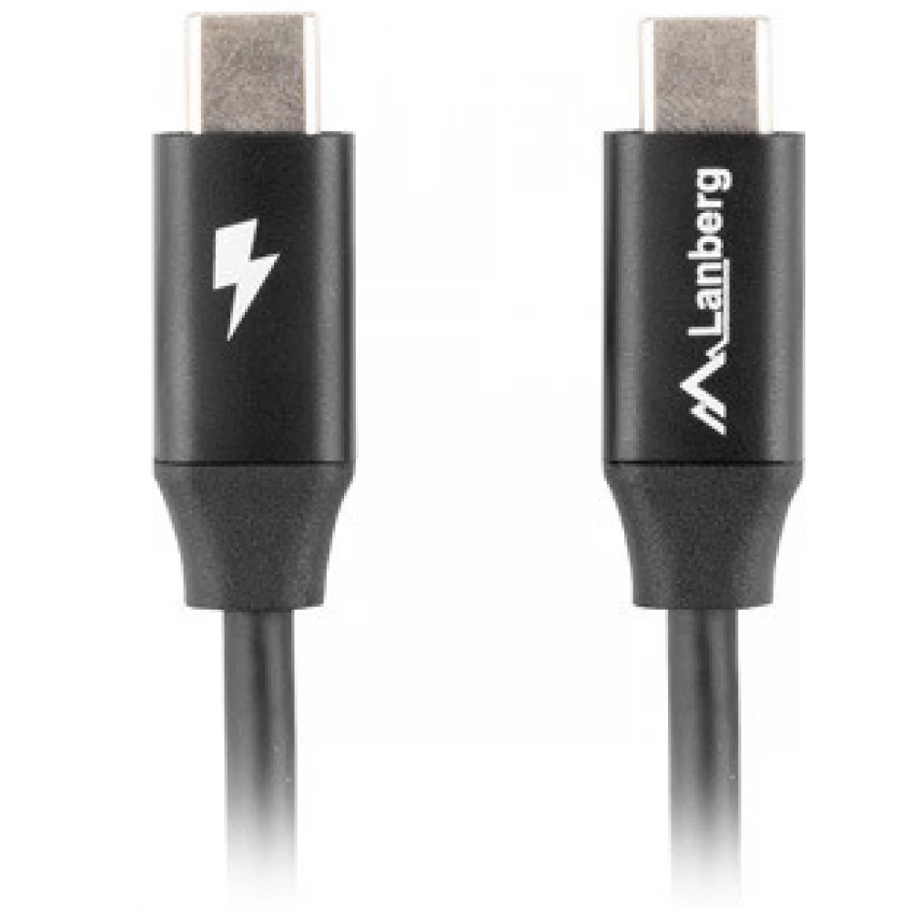 LANBERG USB 2.0 Type C Összekötő Fekete 50cm CA-CMCM-40CU-0005-BK