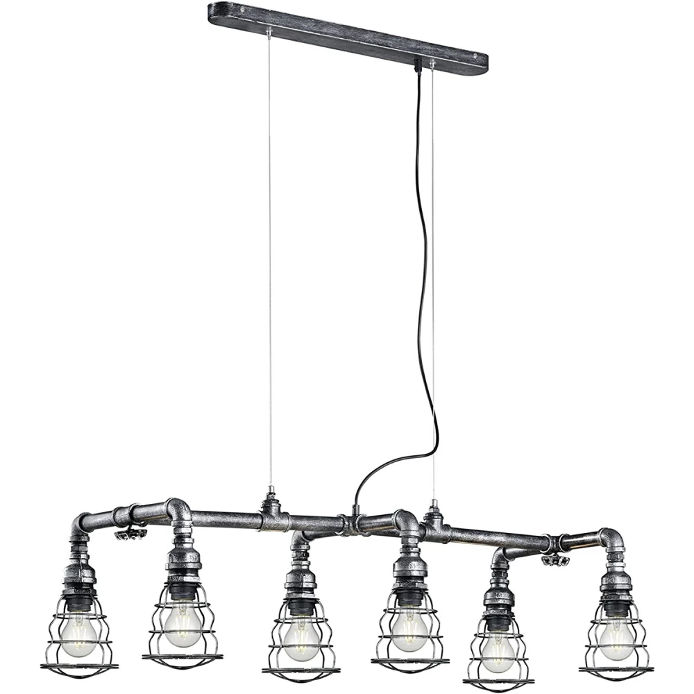 TRIO LIGHTING 307000688 GOTHAM 6 x E27 antik ezüst többágú függeszték