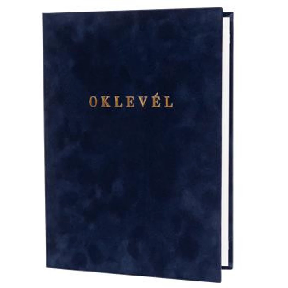 Oklevéltartó A4 exclusiv aranyozva blue