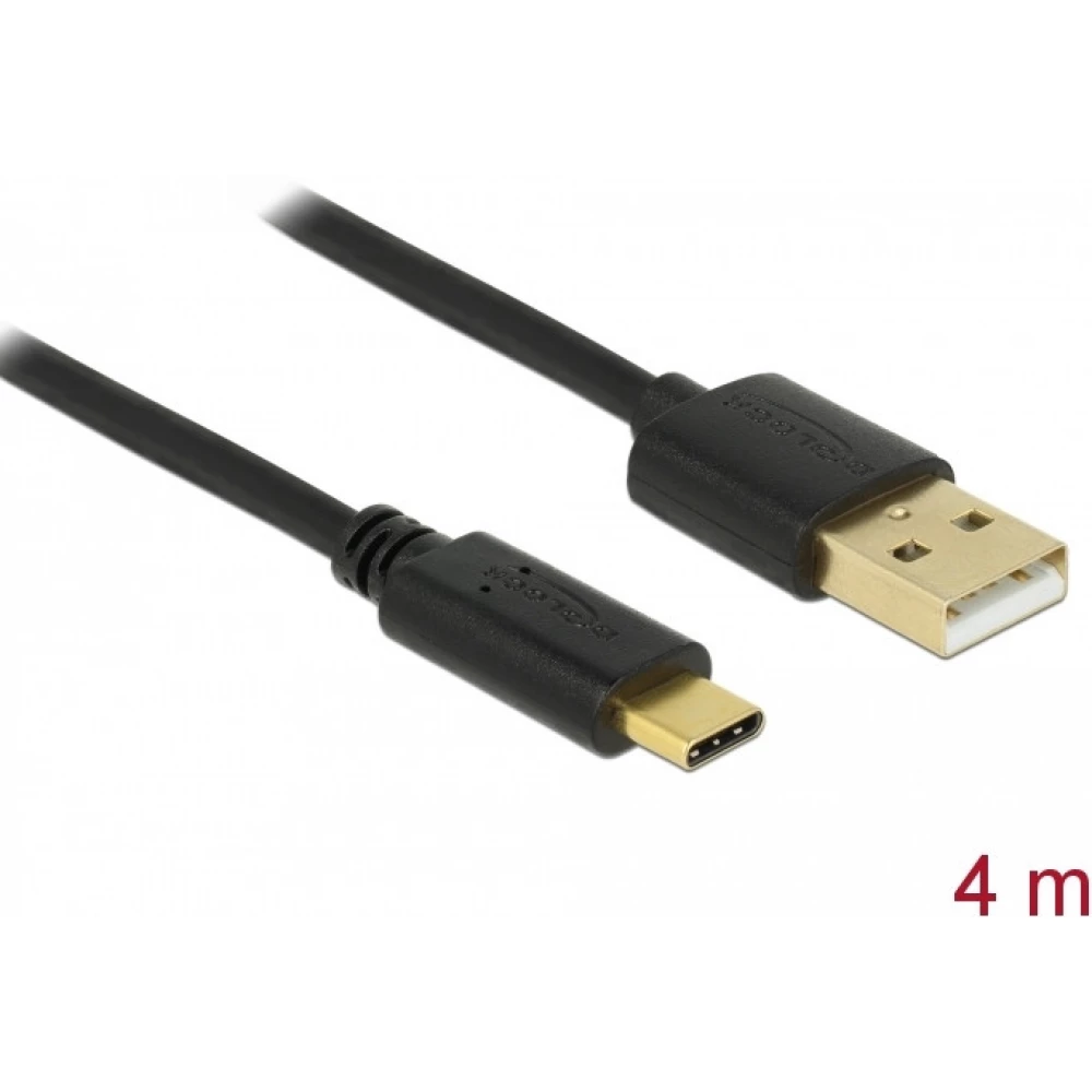 DELOCK USB 2.0 Type C Converter Black 4m 83669