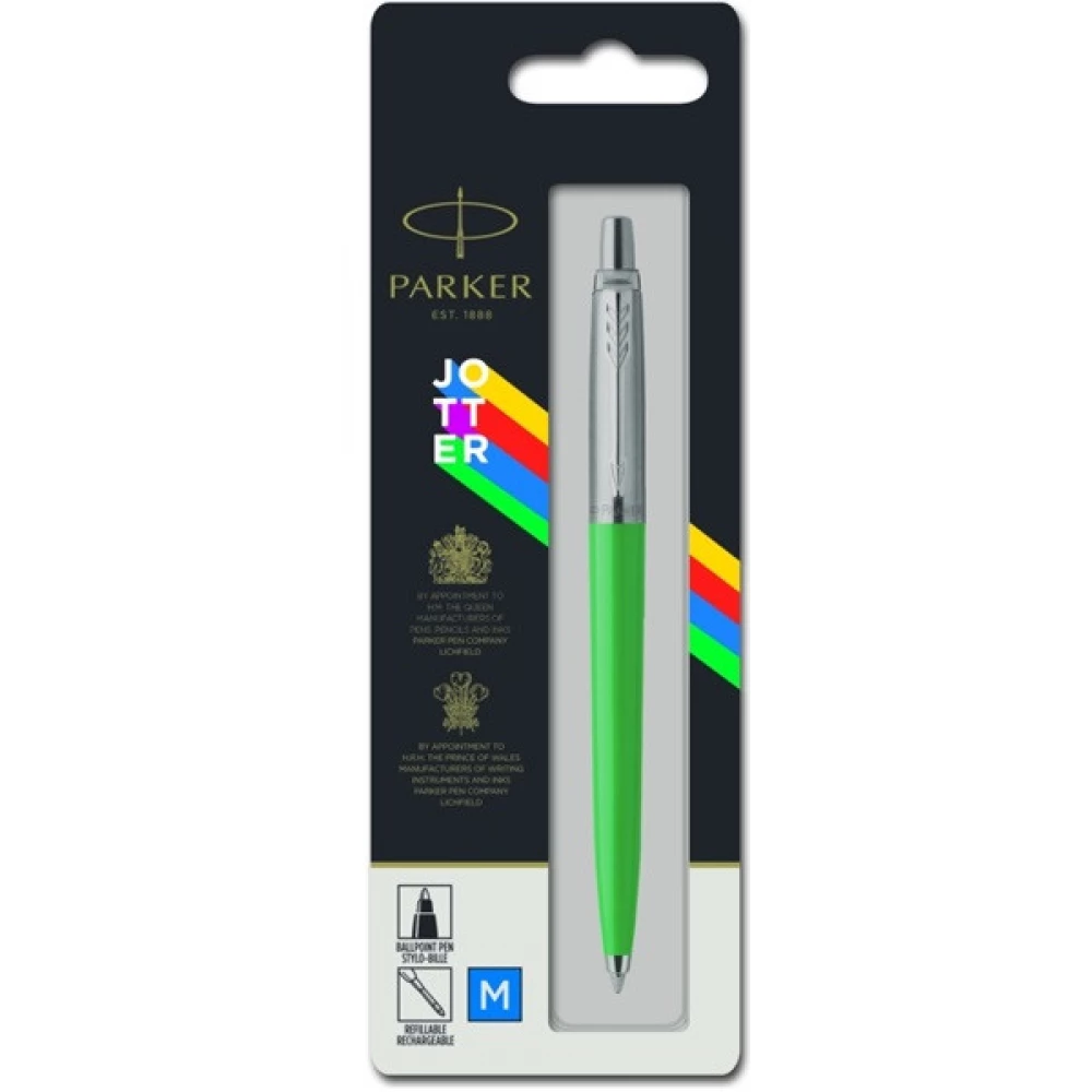 PARKER Royal Jotter Original BL silver klip green tolltest pen blue