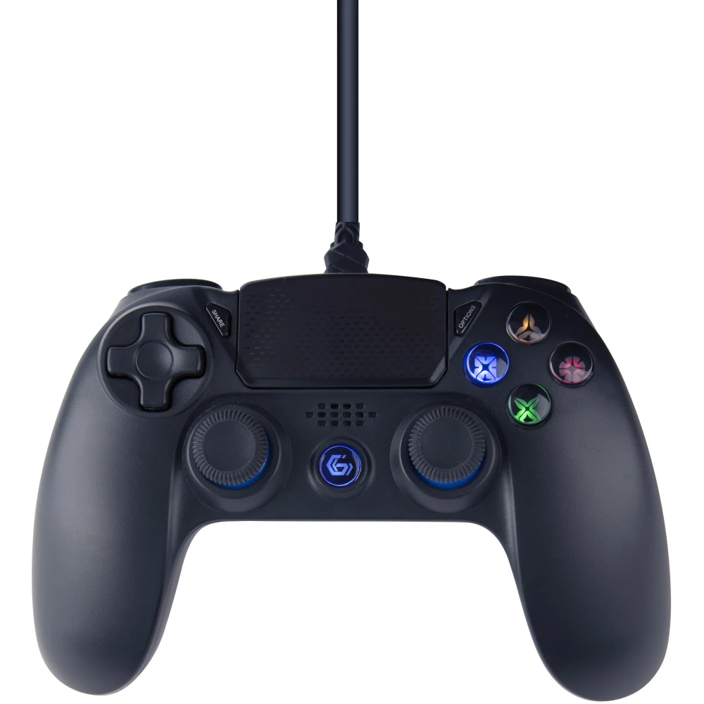 GEMBIRD Wired vibration game controller for PlayStation 4 or PC schwarz