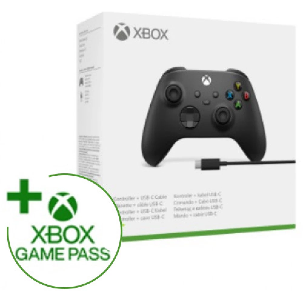 MICROSOFT Xbox Series X vezeték nélküli kontroller fekete + Windows 10 Wireless Adapter + Xbox Game Pass Ultimate 3 hónapos előfizetés