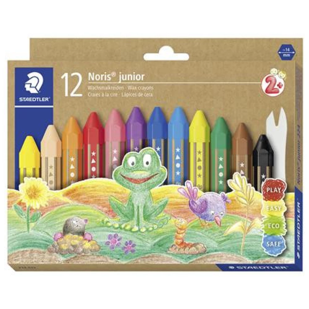 STAEDTLER Noris Junior gros hexagonal creion colorat 12 diferit culoare