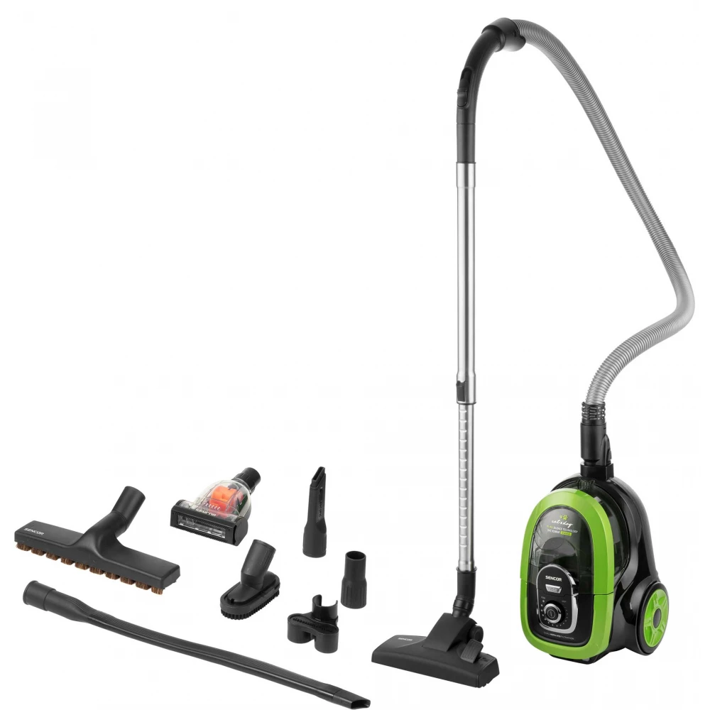 SENCOR SVC 1038GR 3AAA Porszívó porzsák nélküli 750 W 1 l fekete / zöld