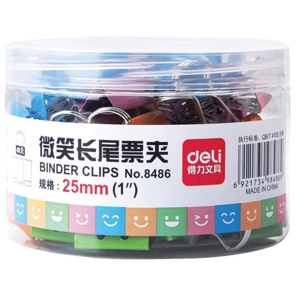 DELI Smile-1 19mm 40db-os iratcsipesz mixed color