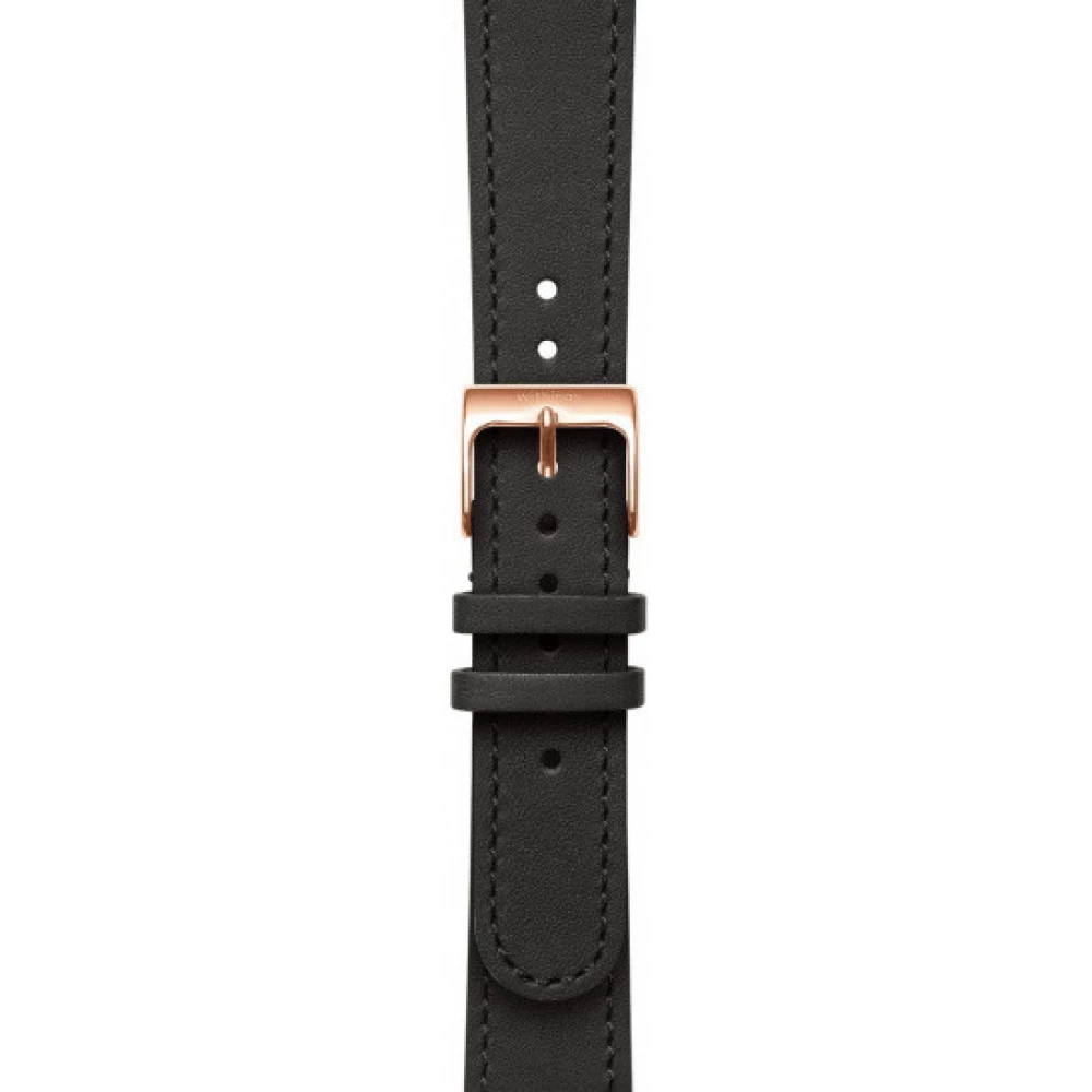 WITHINGS Bőr szíj 18mm Scanwatch 38mm Steel HR 36mm Move/Move ECG fekete szíj arany csat