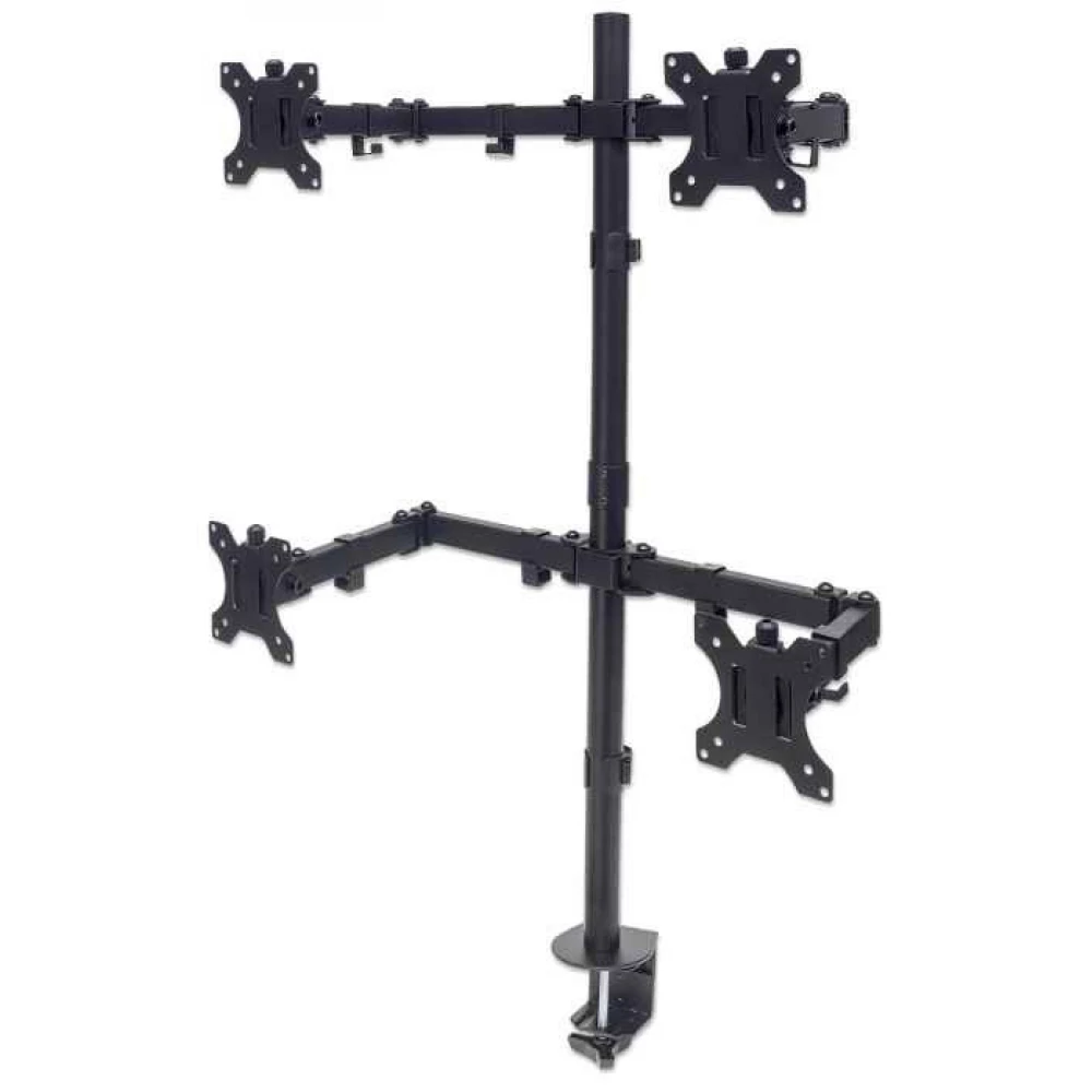 MANHATTAN Universal Four Monitor Mount with Double-Link Swing Arms