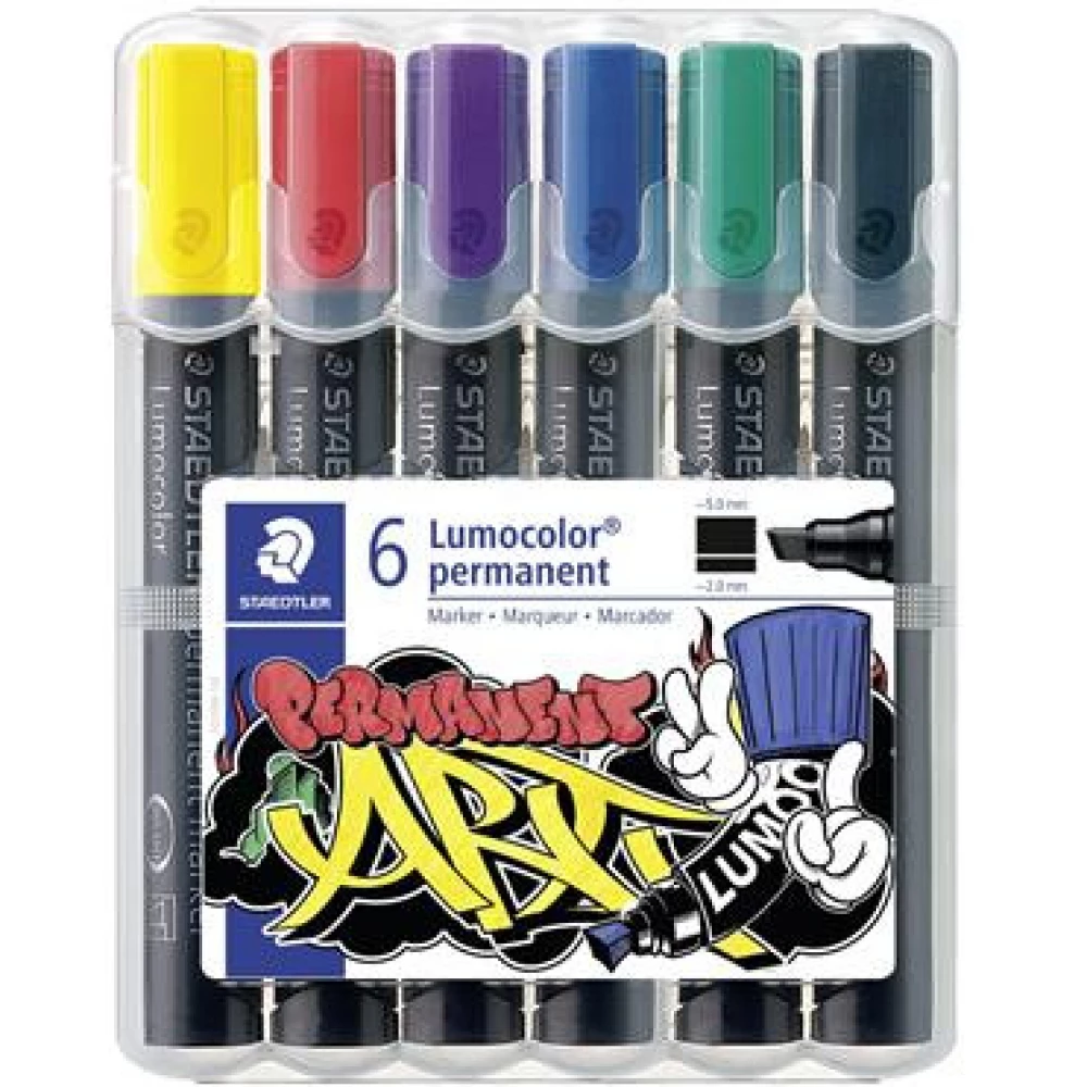 STAEDTLER Lumocolor 350 Alkoholos marker készlet 2-5 mm 6 különböző szín