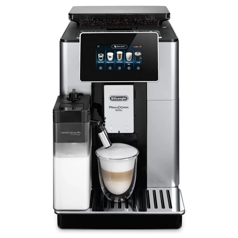 DELONGHI ECAM 610.55.SB PrimaDonna Soul Kaffeemaschine 1450 W Silber / schwarz