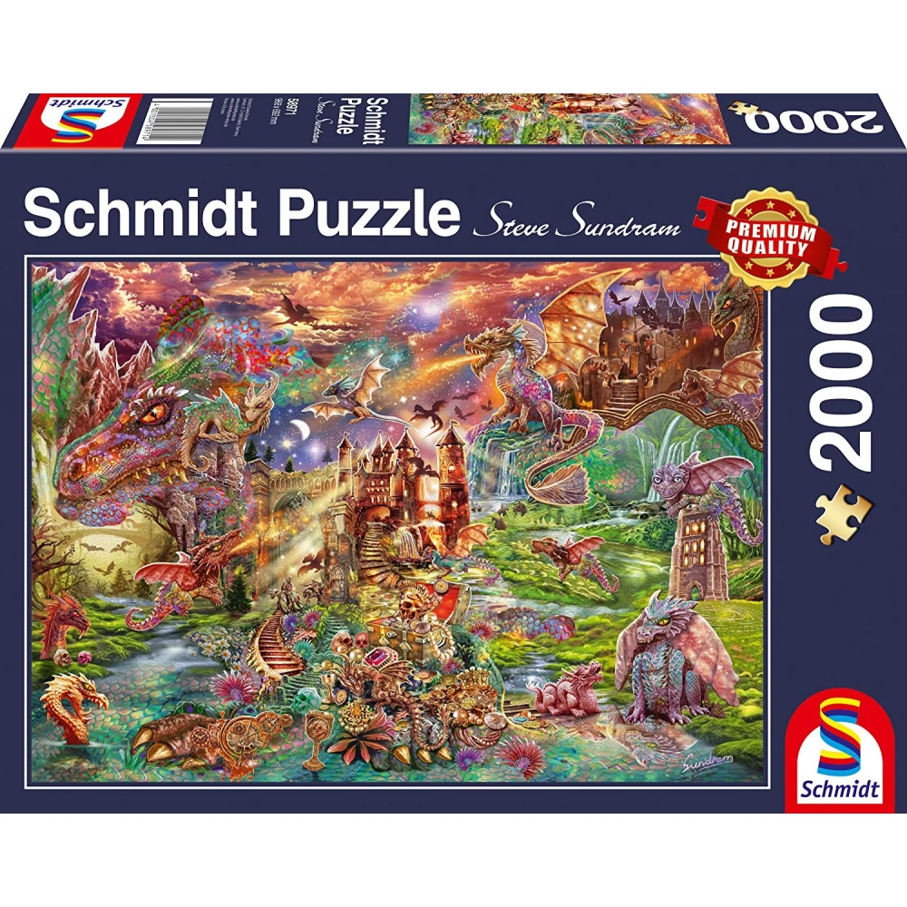 SCHMIDTSPIELE Puzzle játék 2000 darabos Steve Sundram Dragons treasure