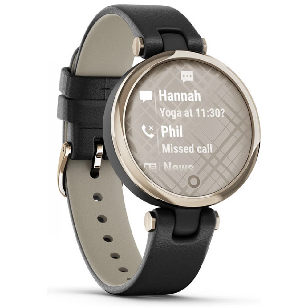 Black Leather Band Garmin Lily Classic Black Garmin Lily Classic
