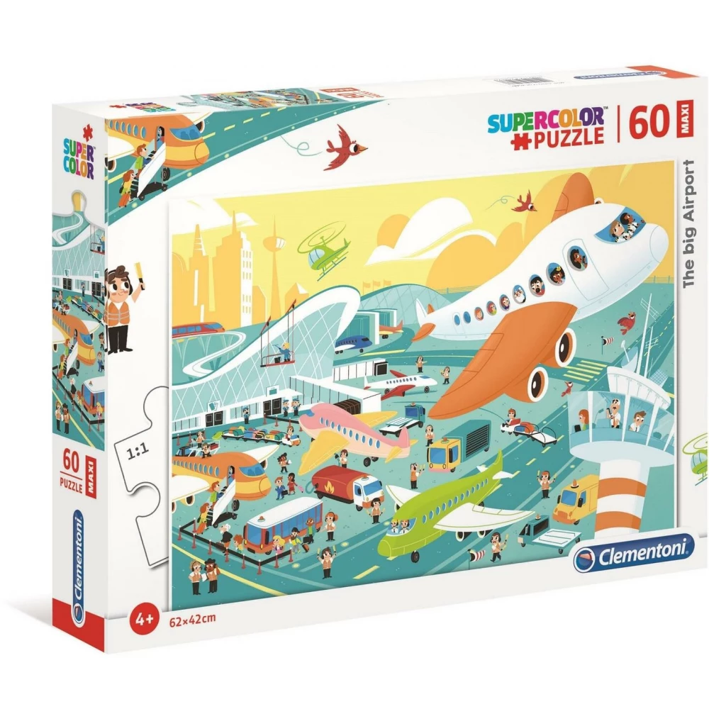 CLEMENTONI Puzzle game 60 pieces SuperColor Maxi A large reptér ...