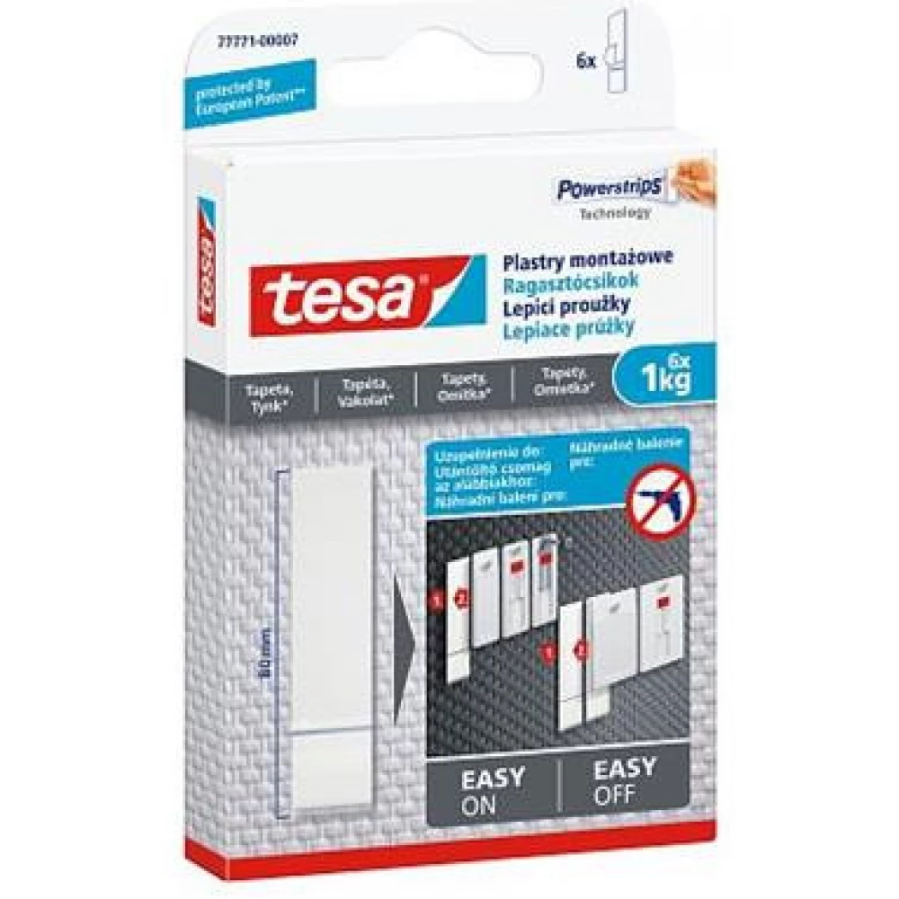TESA 77771-00007-00 Powerstrips ragasztócsík Tanker empfindlich Oberfläche
