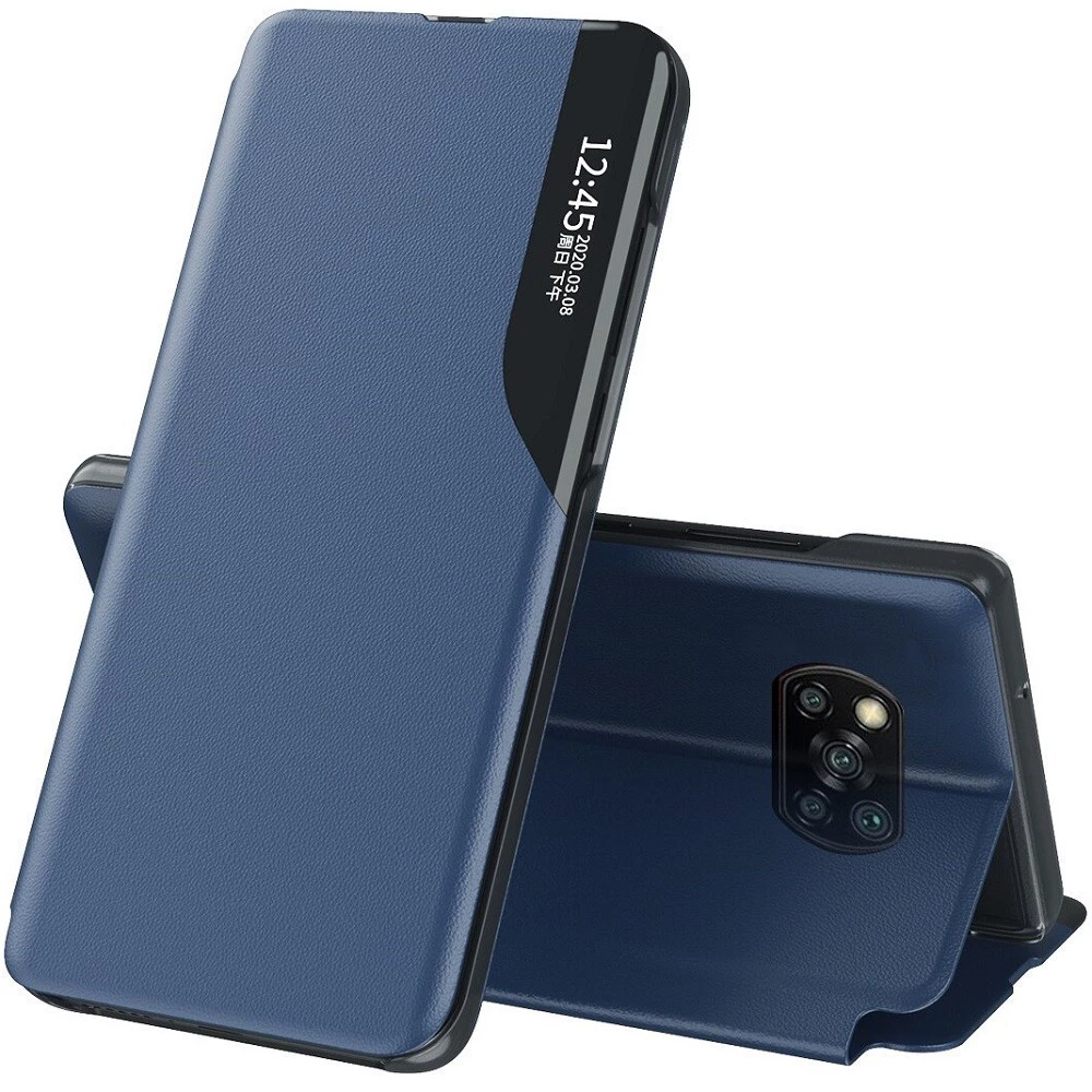 WOOZE FashionBook Side blooming case Xiaomi Redmi Note 9s/9 Pro/9 Pro Max blue