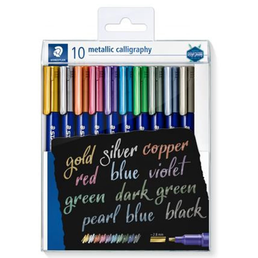 STAEDTLER Design Journey Metallic Calligraphy Kalligrafikus marker készlet 10 szín
