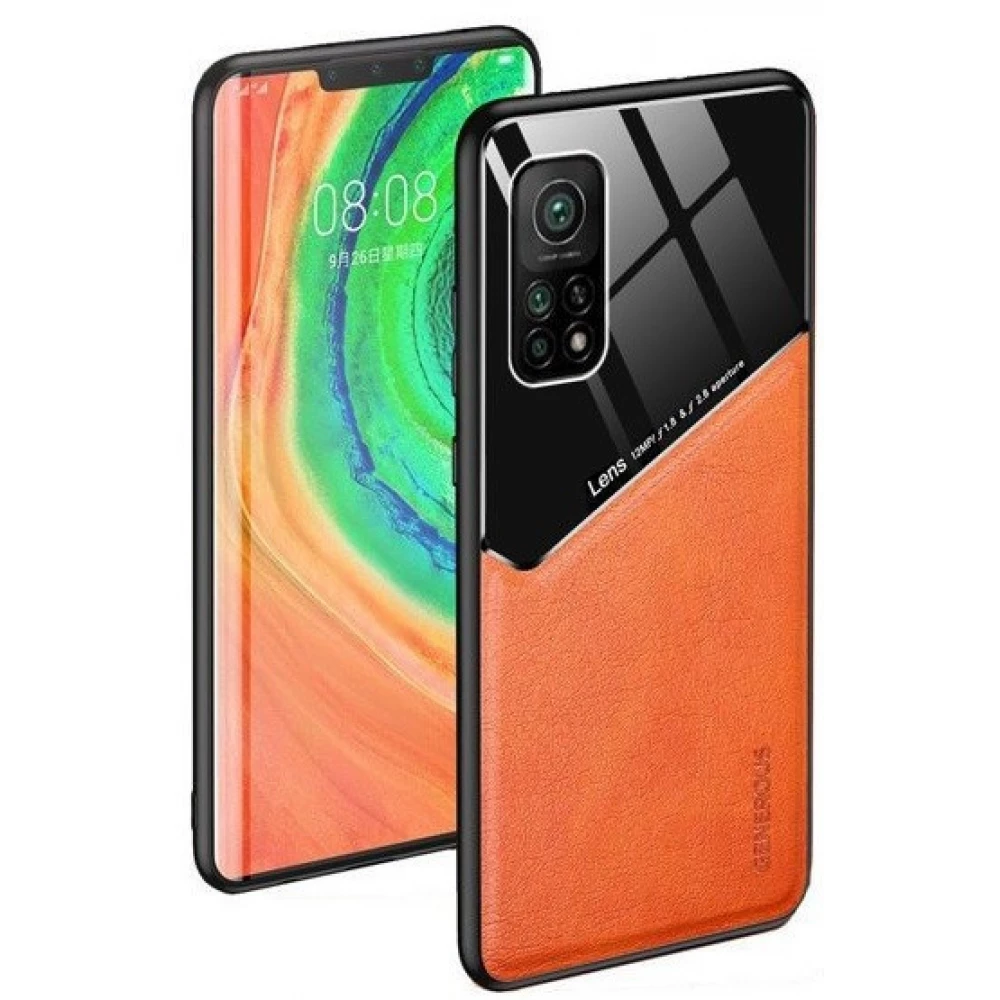 WOOZE Texture szilikon-bőr magnetisch Schutzhülle-Rückseite Samsung Galaxy M51 Orange
