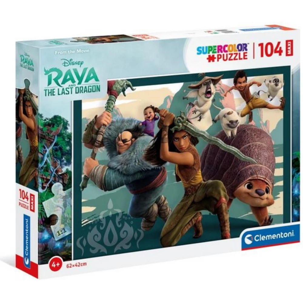 CLEMENTONI Puzzle játék 104 darabos SuperColor Disney Raya és az utolsó ...