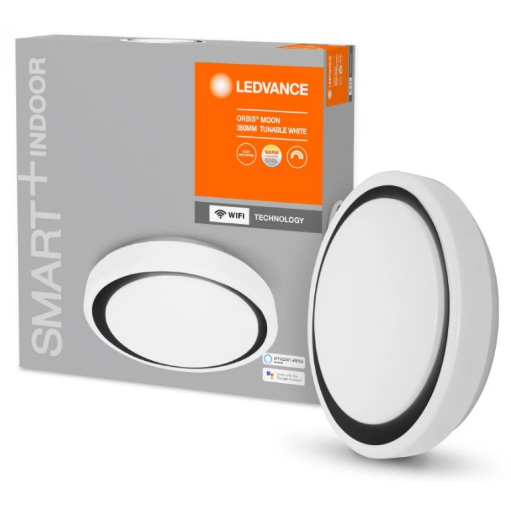 LEDVANCE 4058075486362 Smart+ WiFi menny. clever light Ceiling Moon áll. színhőm. 380mm clever managed intelligent lamp body 24W
