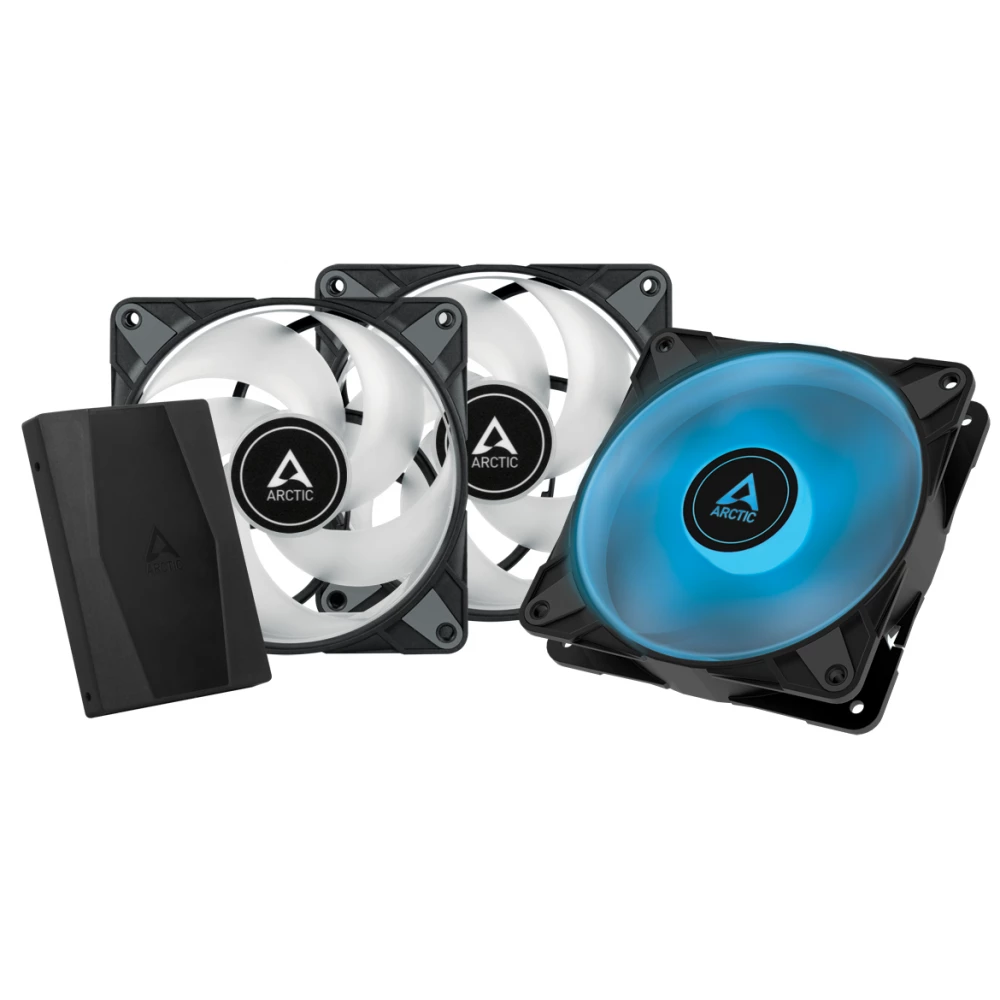 ARCTIC COOLING P12 PWM PST RGB 0dB 3 komadni set + RGB rasveta kontrolor