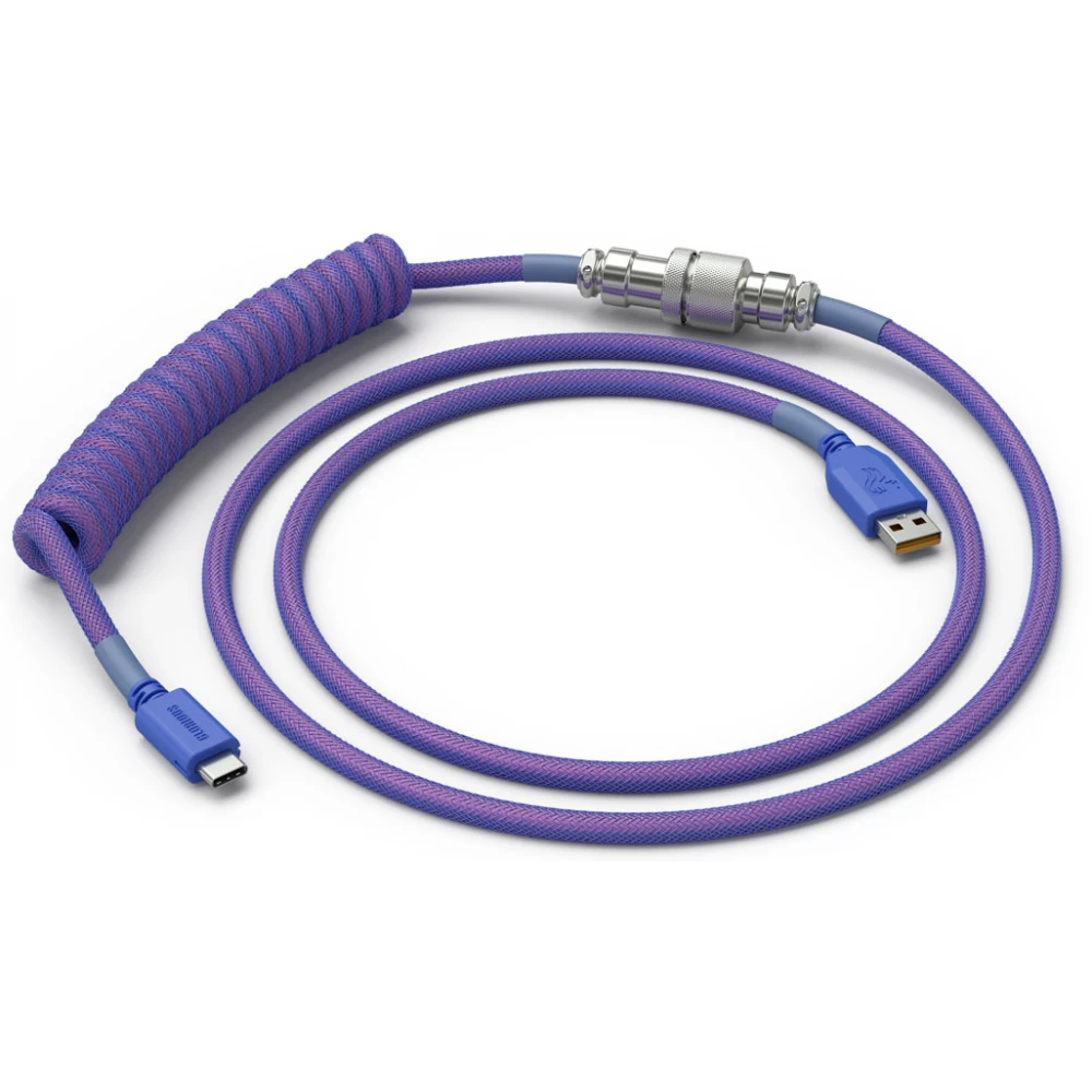 GLORIOUS Nebula USB-C Spirálkábel lila