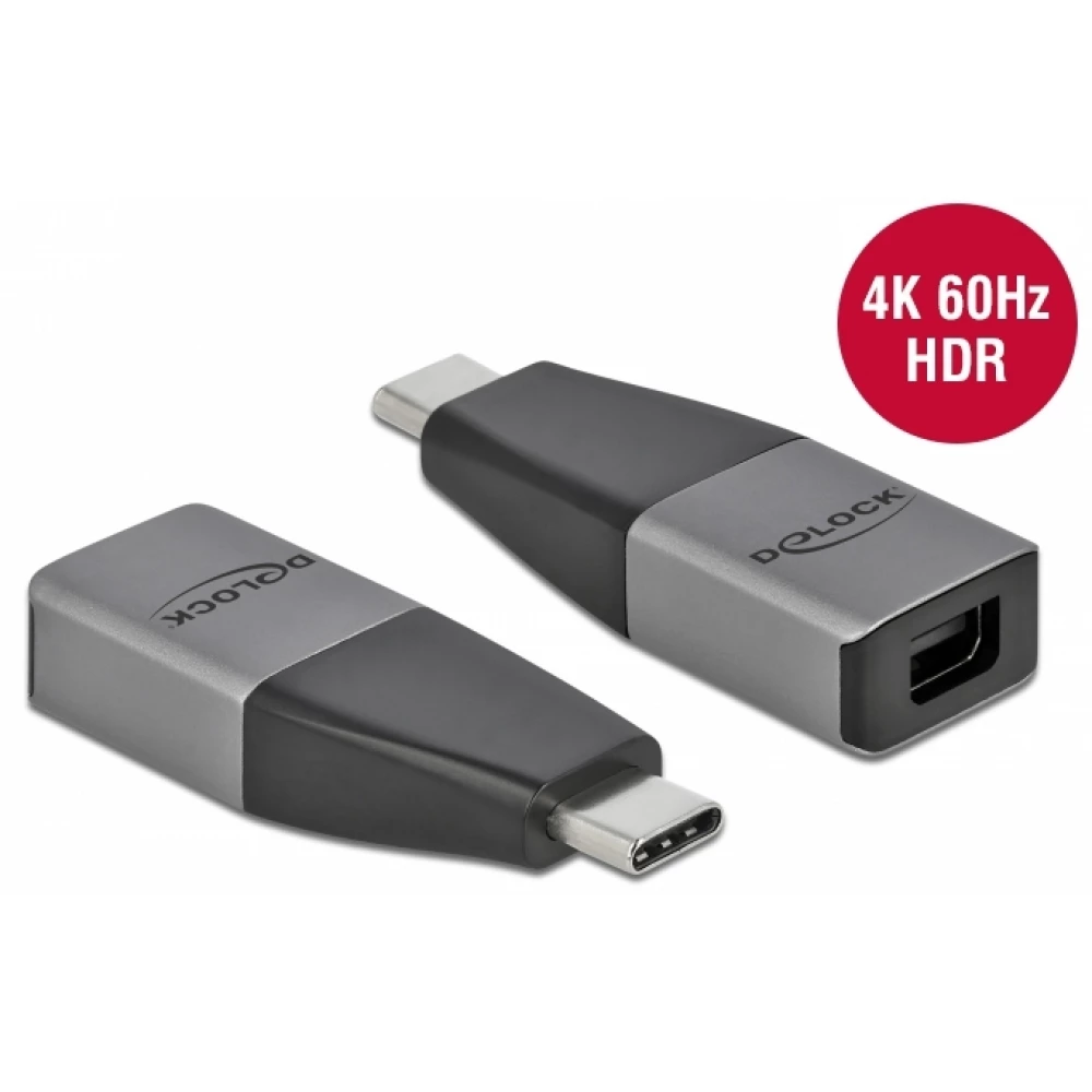 DELOCK USB 3.0 Type C Mini DisplayPort Converter Gray 3cm 64121