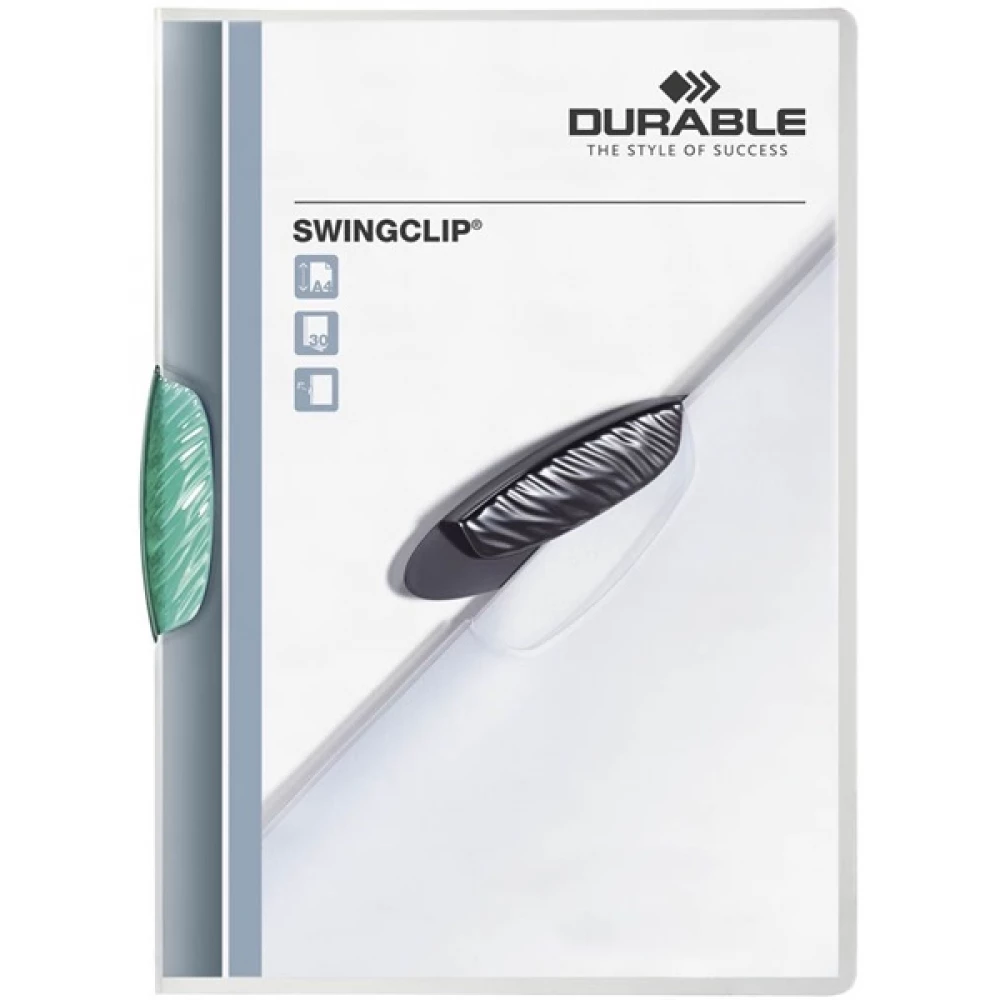 DURABLE 2260-32 self-binder klipes A4 Swingclip® 30 dark green 1pcs