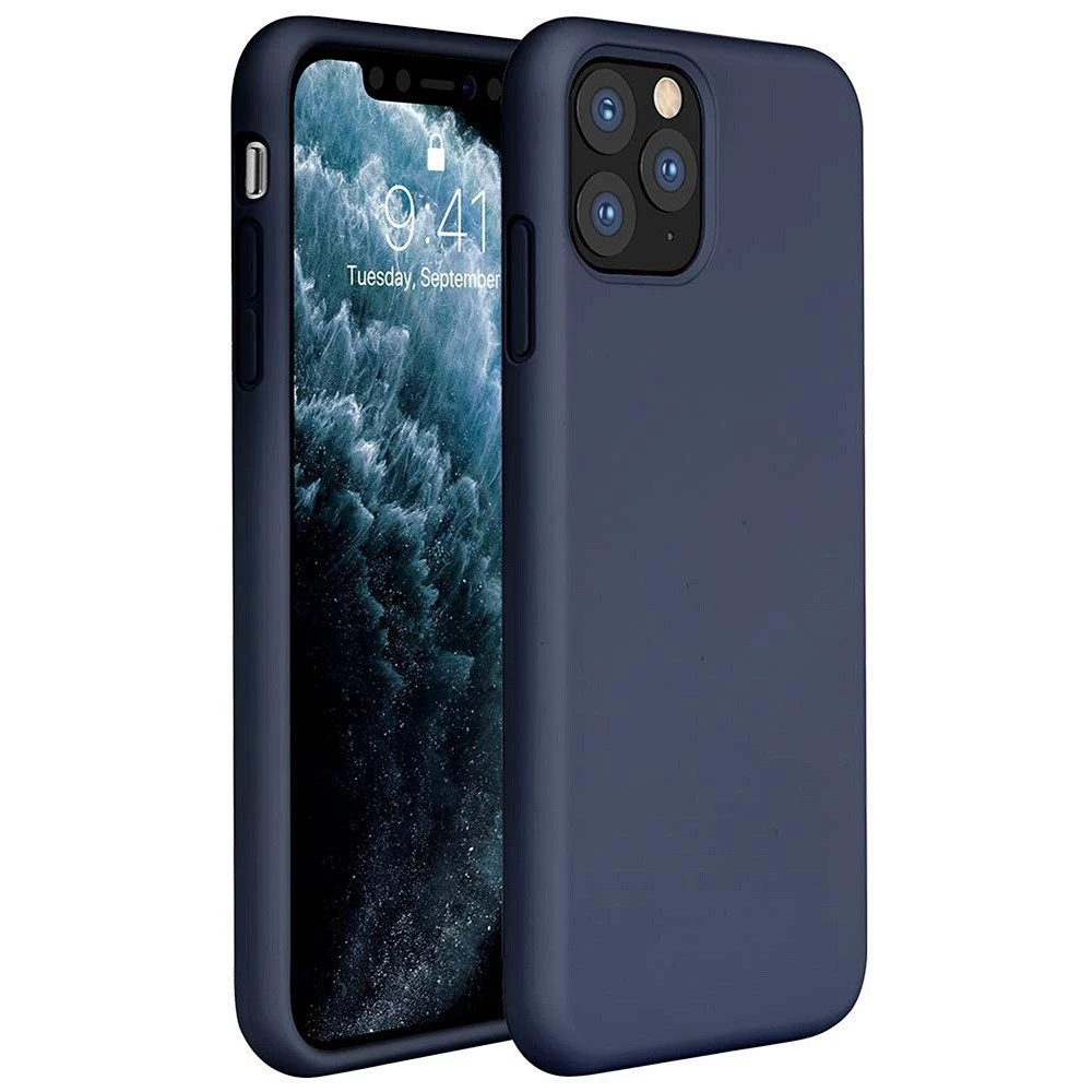 WOOZE Liquid Silica Gel Silizium Hülle Huawei P30 Pro Navy blau