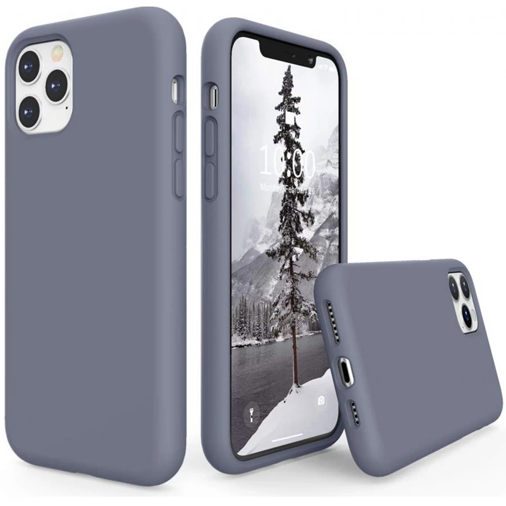 WOOZE Liquid Silica Gel Silizium Hülle Samsung Galaxy A20/A30 leander grau