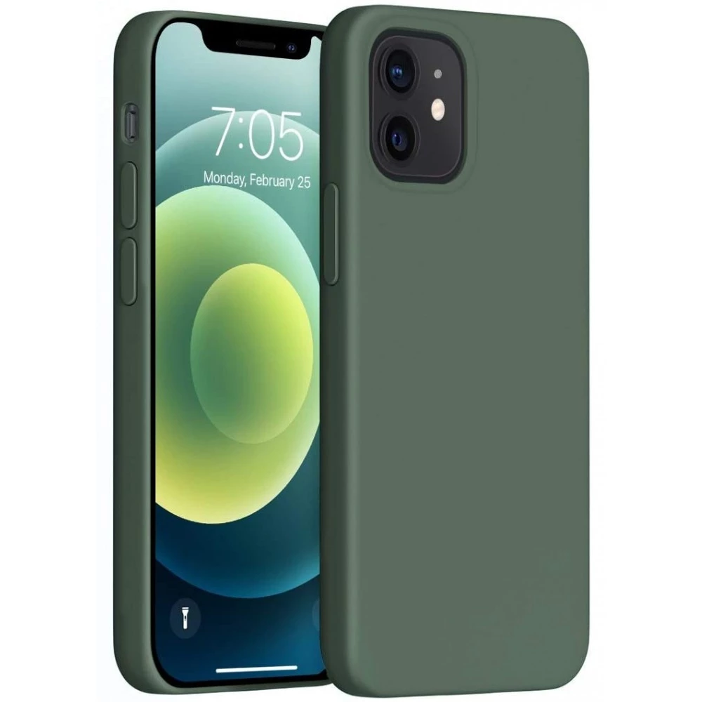 WOOZE Liquid Silica Gel silikon case Xiaomi Mi 10 Lite 5G tamnozelena